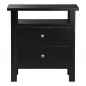 Preview: Nachttisch "Noir" mit Schubladen