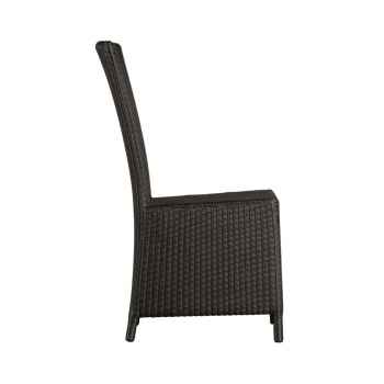 Stuhl aus Flechtweide auf Alurahmen