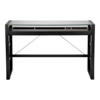 Echtholz Schreibtisch mit Glaseinsatz