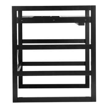 Echtholz Schreibtisch mit Glaseinsatz