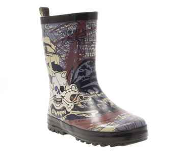 Gummistiefel mit Piraten-Print