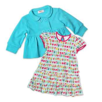 Printed Top mit Jäckchen