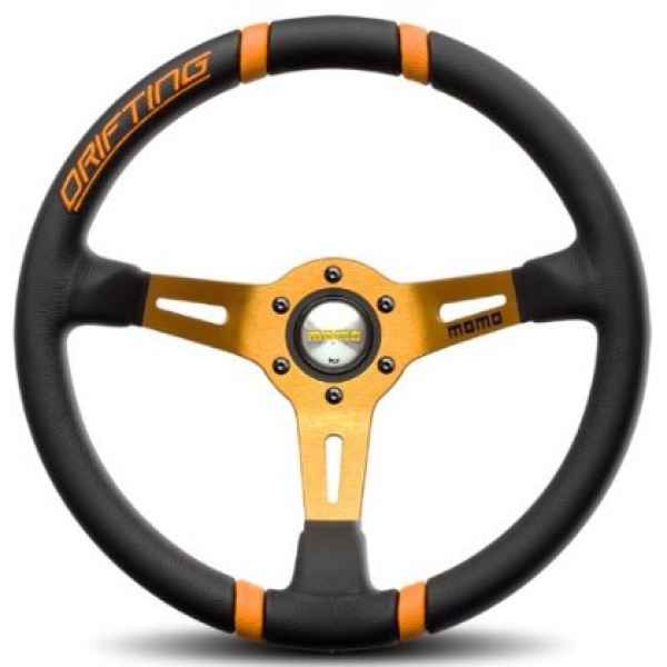 Drifting Orange 350mm Leder Lenkrad