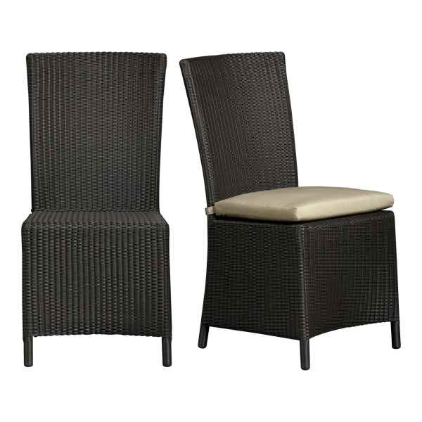 Stuhl aus Flechtweide auf Alurahmen