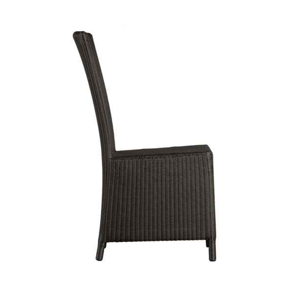 Stuhl aus Flechtweide auf Alurahmen