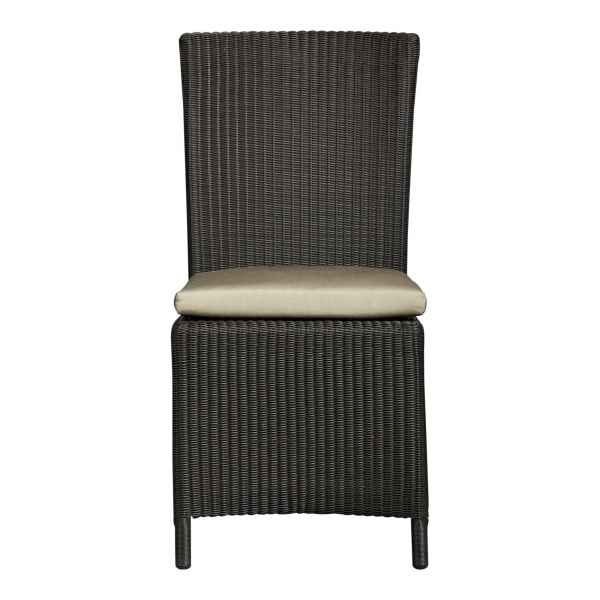 Stuhl aus Flechtweide auf Alurahmen