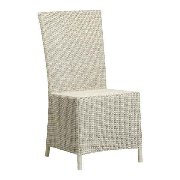 Stuhl aus Flechtweide auf Alurahmen