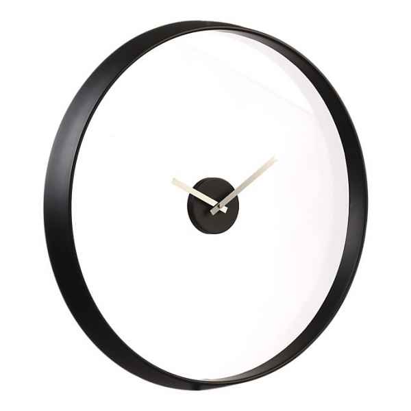 Durchscheinende schwarze Wanduhr