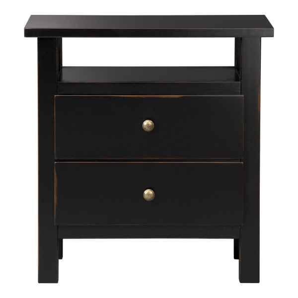 Nachttisch "Noir" mit Schubladen