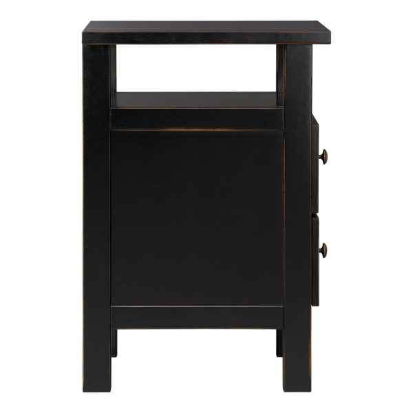 Nachttisch "Noir" mit Schubladen