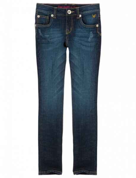 Mädchenjeans Skinny Stone-Washed