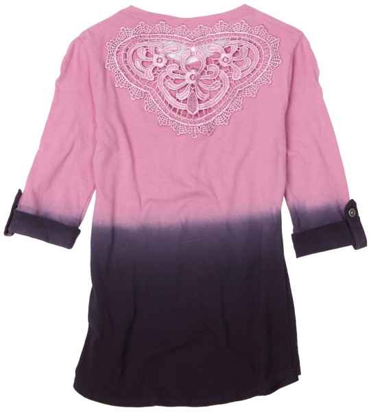 Batiktop mit Häkelarbeit