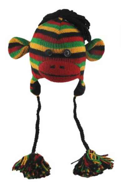 Lustige Strickmütze in Tier-Optik