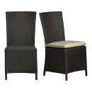 Stuhl aus Flechtweide auf Alurahmen