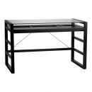 Echtholz Schreibtisch mit Glaseinsatz