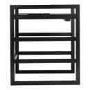 Preview: Echtholz Schreibtisch mit Glaseinsatz